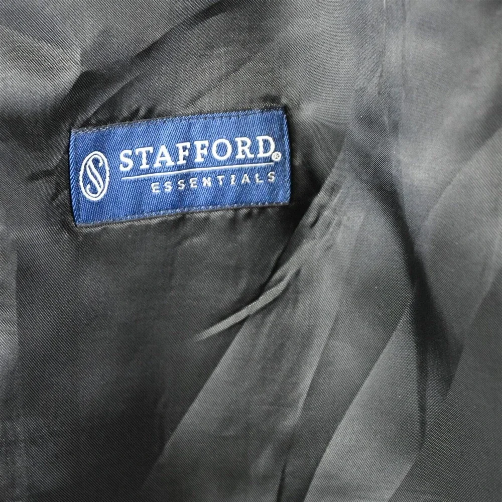 Stafford 44R Gray‎ Nailhead Tweed Wool 2Btn Blazer Jacket Sport Coat
